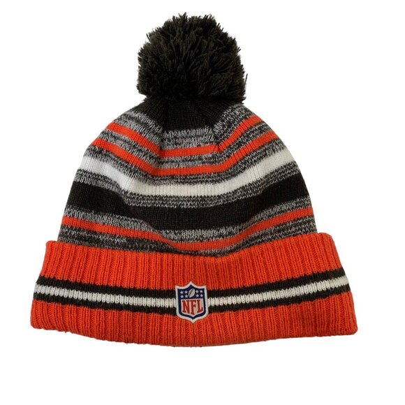 NFL X New Era Cleveland Browns Wool Blend Pom Knit Beanie - Picture 1 of 9